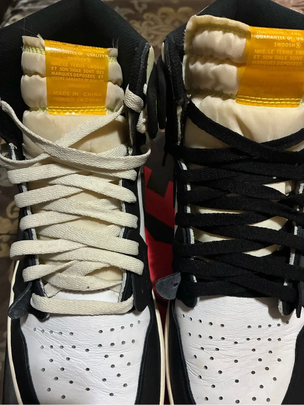 Air Jordan 1 Retro High-Top Men’s Sneakers in White, Black & Yellow